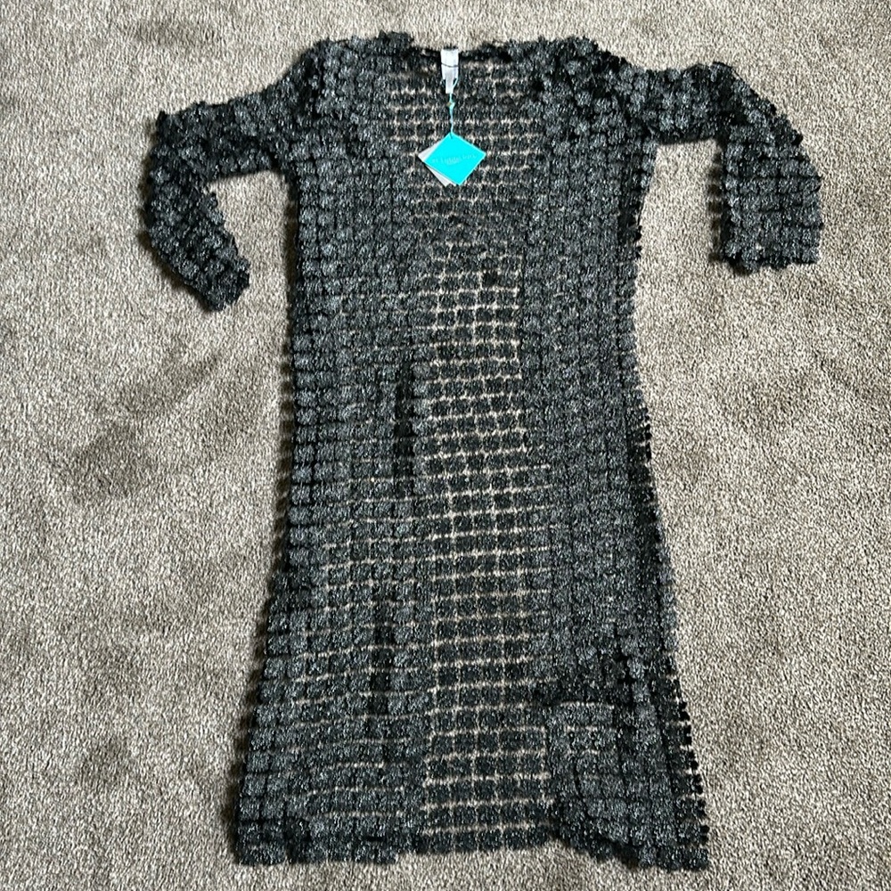 BNWT BeachCandy long black/silver laced cover up.